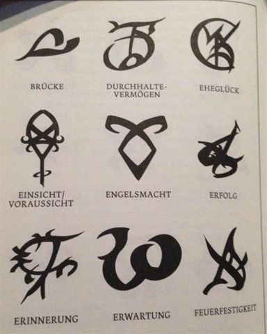 Did Cassandra Clare invent the runes and do you see pictures of the runes and characters in the books