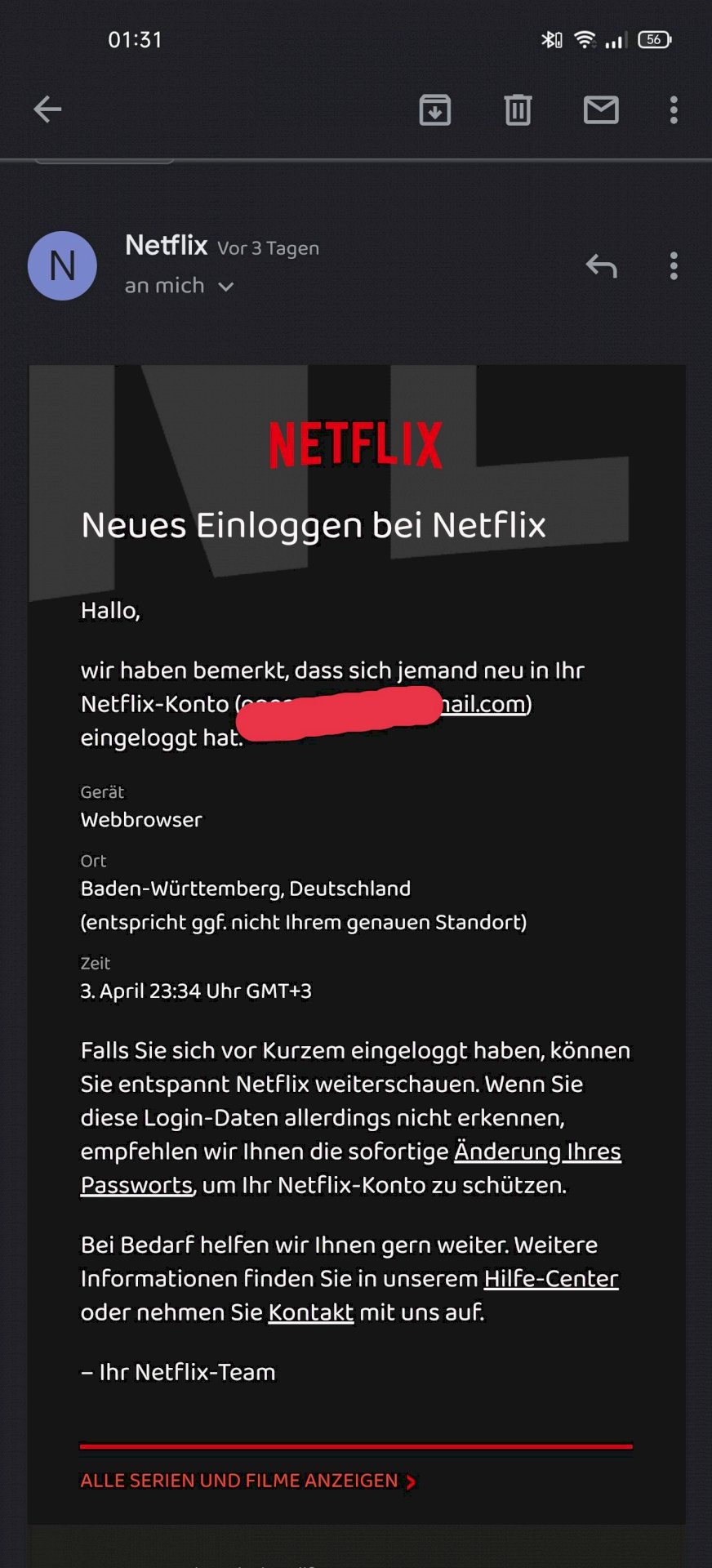 Netflix location