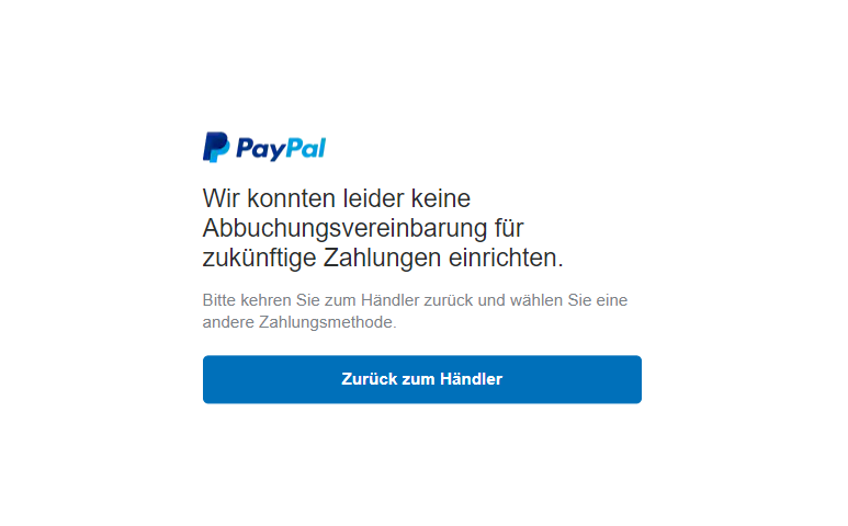 Problem with PayPal