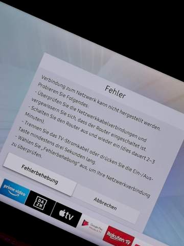 Samsung smart TV no longer connected to Wi-Fi and connection also not possible