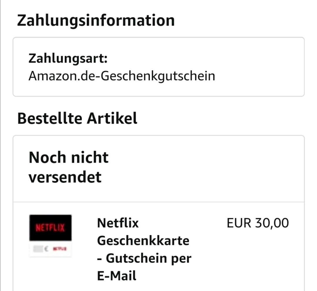 Netflix coupon not sent from Amazon