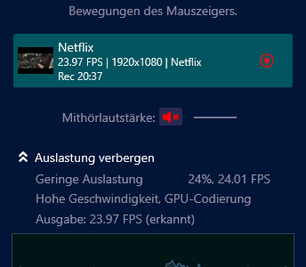 Audials listening volume?