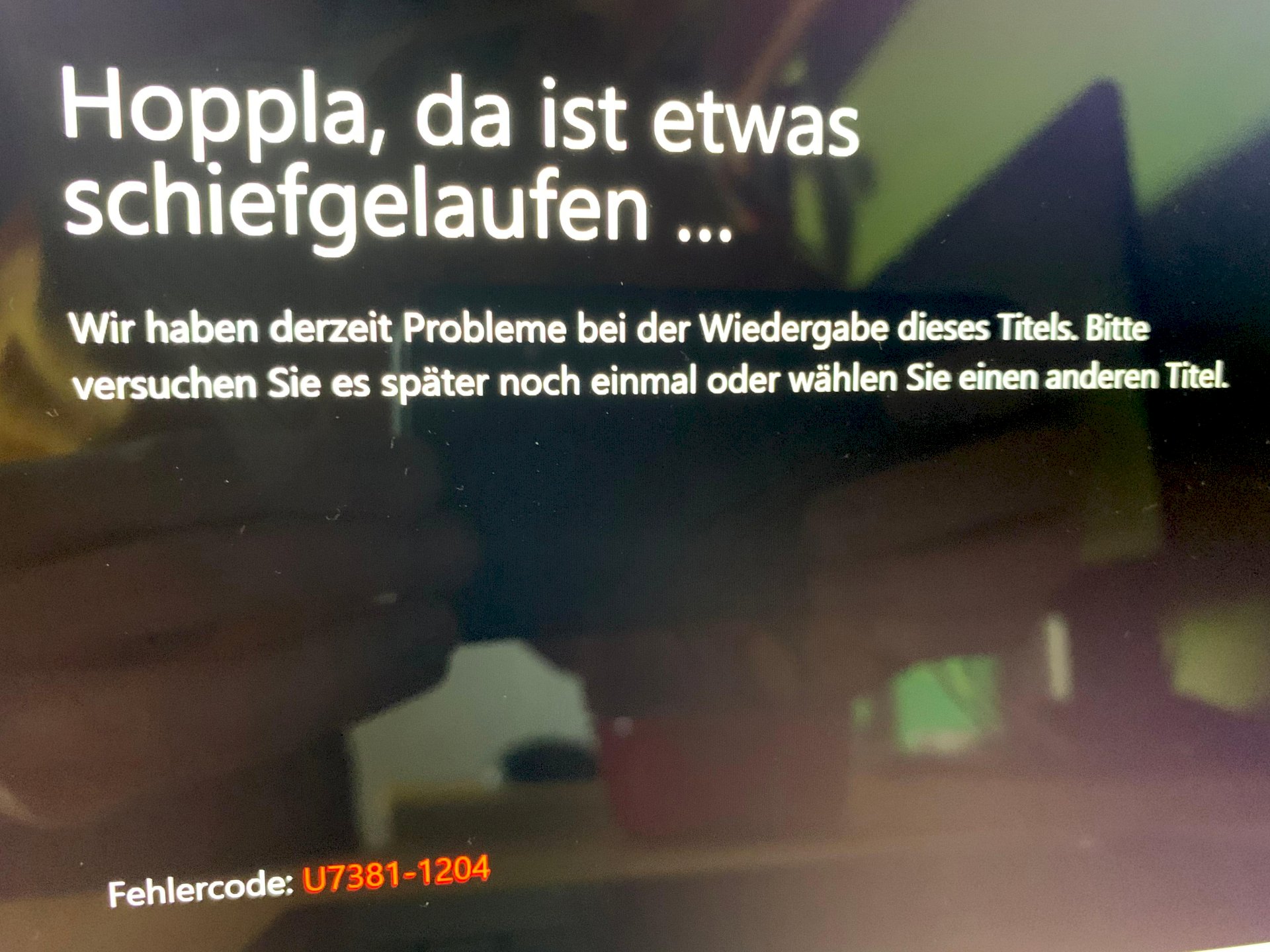 Netflix error message, what to do