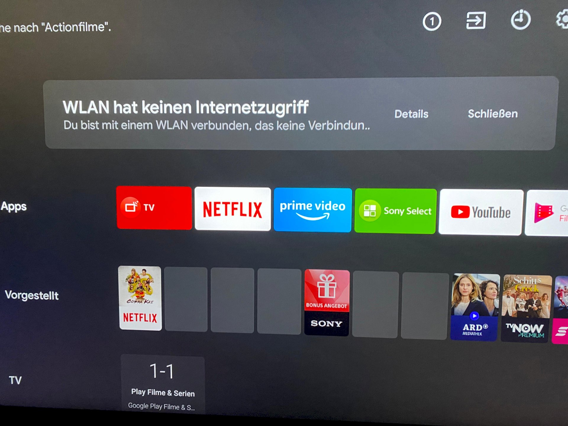 No internet on smart tv